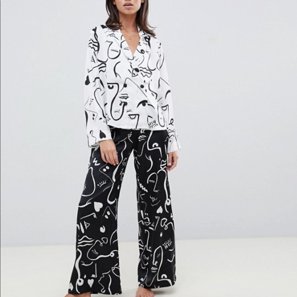 Satin double breasted shirt